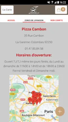 Pizza Cambon android App screenshot 1